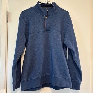 Orvis Signature 1/4-Zip Navy Blue Sweatshirt Pullover Men’s Size Medium (38-40)